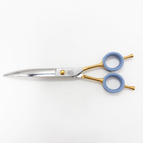 【シルバーラインSilverLine】国民三銃士ノコギリ刃カーブKUTC700 トリミングシザー メガネ 右利き トリマー ペット 7インチ 中古 sc2697