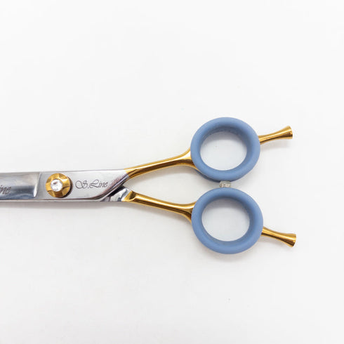 【シルバーラインSilverLine】国民三銃士ノコギリ刃カーブKUTC700 トリミングシザー メガネ 右利き トリマー ペット 7インチ 中古 sc2697