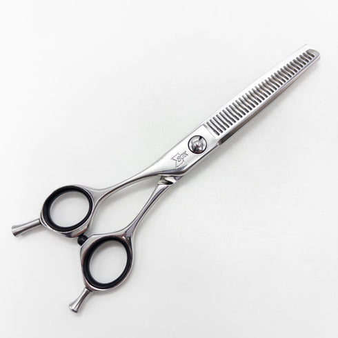【三和技研SANWA SGK】SX-T32L メガネ シザー セニング 美容ハサミ すきばさみ 美容師 理容師 約25% 左利き 6インチ 中古 sc2699