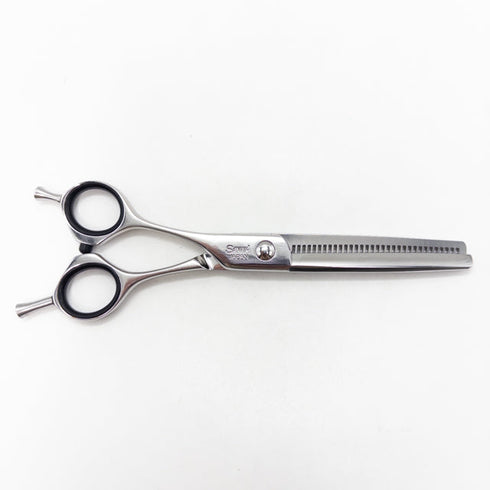 【三和技研SANWA SGK】SX-T32L メガネ シザー セニング 美容ハサミ すきばさみ 美容師 理容師 約25% 左利き 6インチ 中古 sc2699