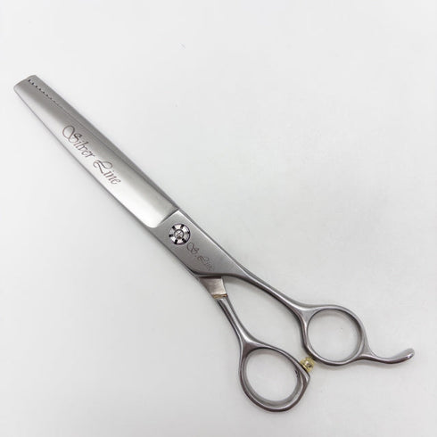 【シルバーラインSilverLine】BUFT7040バフスキバサミ トリミングシザー オフセット 右利き トリマー ペット 7インチ 中古 sc2703