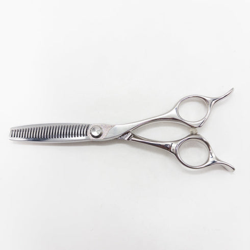 【トギノンTOGINON】QUEENスター TYPE-R メガネ シザー セニング 美容ハサミ すきばさみ 美容師 理容師 約18% 右利き 5.8インチ 中古 sc2717