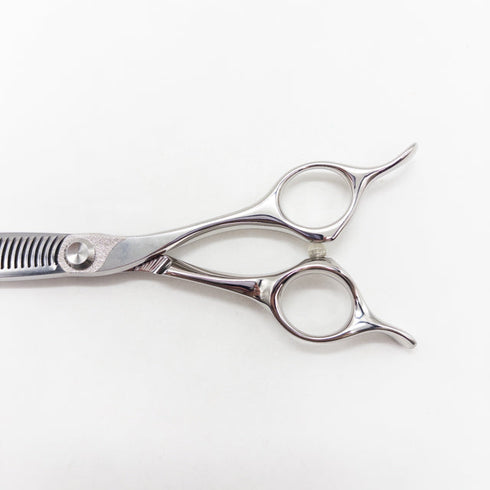 【トギノンTOGINON】QUEENスター TYPE-R メガネ シザー セニング 美容ハサミ すきばさみ 美容師 理容師 約18% 右利き 5.8インチ 中古 sc2717