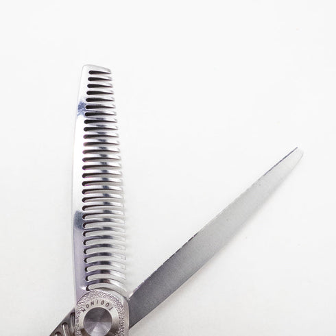 【トギノンTOGINON】QUEENスター TYPE-R メガネ シザー セニング 美容ハサミ すきばさみ 美容師 理容師 約18% 右利き 5.8インチ 中古 sc2717