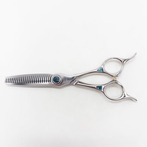 【トギノンTOGINON】プレミアムクイーンスター5.8 メガネ シザー セニング 美容ハサミ すきばさみ 美容師 理容師 約17% 右利き 5.8インチ 中古 sc2719