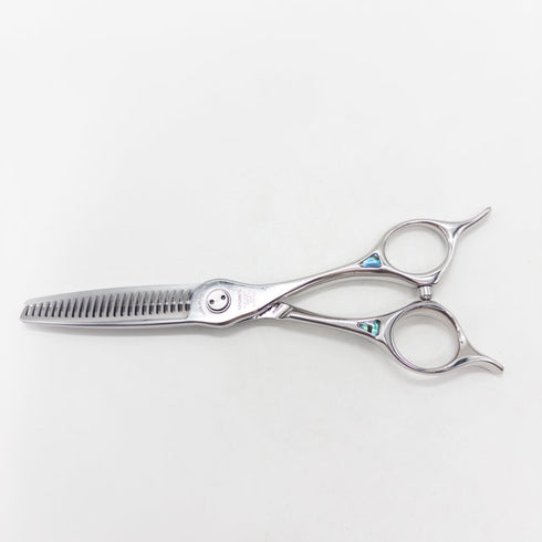 【トギノンTOGINON】プレミアムクイーンスター5.8 メガネ シザー セニング 美容ハサミ すきばさみ 美容師 理容師 約17% 右利き 5.8インチ 中古 sc2727