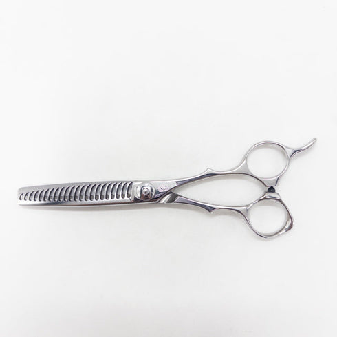 【ナルトシザーズ ナルトシザーNARUTO SCISSORS】四梳きシェアライン メガネ シザー セニング 美容ハサミ すきばさみ 美容師 理容師 約45% 右利き 6インチ 中古 sc2728