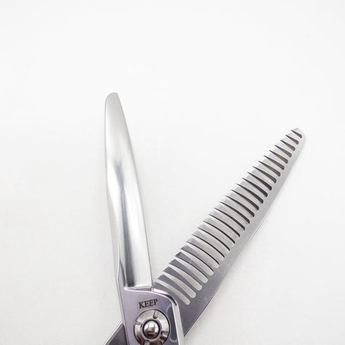 新品同様【トラックスシザーズ トラックスシザーTRACKS SCISSORS】KEEP25 メガネ シザー セニング 美容ハサミ すきばさみ 美容師 理容師 約20~25% 右利き 5.8インチ 中古 sc2733