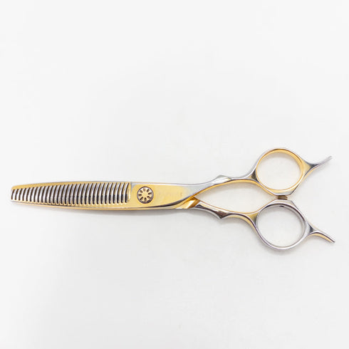 【ハヤシシザーズ ハヤシシザーHAYASHI SCISSORS】V-30RW-WH-6 メガネ シザー セニング 美容ハサミ すきばさみ 美容師 理容師 約25~30% 右利き 6インチ 中古 sc2742