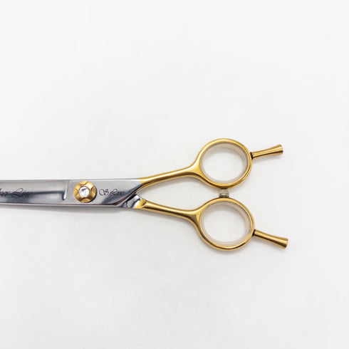 【シルバーラインSilverLine】国民三銃士ノコギリ刃カーブKUTC700 トリミングシザー メガネ 右利き トリマー ペット 7インチ 中古 sc2759