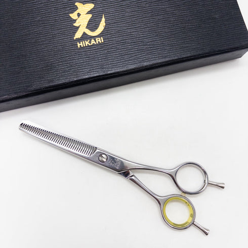 【ヒカリシザーズHIKARI光シザーHIKARI SCISSORS】T-37 メガネ シザー セニング 美容ハサミ すきばさみ 美容師 理容師 約25% 右利き 5.7インチ 中古 sc2769