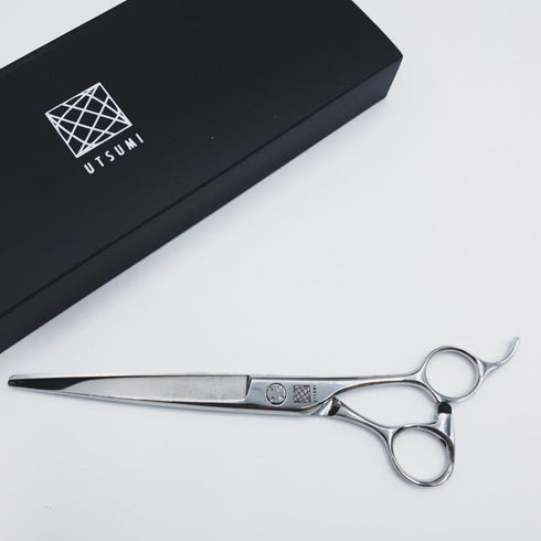 新品未使用【内海ウツミUTSUMI】JYO城 JG70 トリミングシザー オフセット 右利き トリマー ペット 7インチ 中古 sc2673