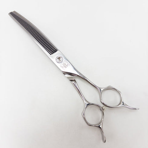 美品【シルバーラインSilverLine】TAMSUI6547カーブ ブレンダー トリミングシザー メガネ 右利き トリマー ペット 6.7インチ 中古 sc2773