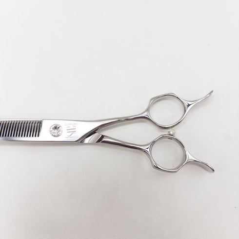 美品【シルバーラインSilverLine】TAMSUI6547カーブ ブレンダー トリミングシザー メガネ 右利き トリマー ペット 6.7インチ 中古 sc2773