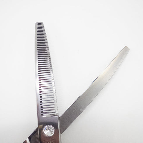 美品【シルバーラインSilverLine】TAMSUI6547カーブ ブレンダー トリミングシザー メガネ 右利き トリマー ペット 6.7インチ 中古 sc2773