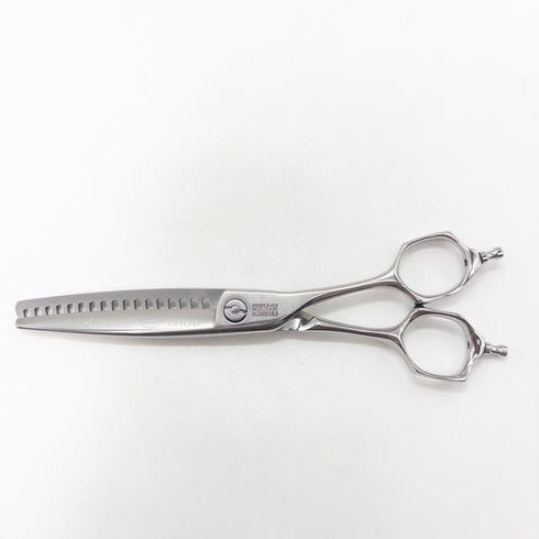 【ミズタニシザーズ ミズタニシザーMIZUTANI SCISSORS】ACRO Acroleaf WIDE M-25 メガネ シザー セニング 美容ハサミ すきばさみ 美容師 理容師 約15~25% 右利き 5.8インチ 中古 sc2785