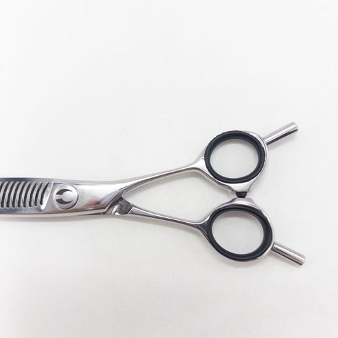 【マック シザーBMAC】DT-2529 両グシ メガネ シザー セニング 美容ハサミ すきばさみ 美容師 理容師 約20~25% 右利き 6インチ 中古 sc2786