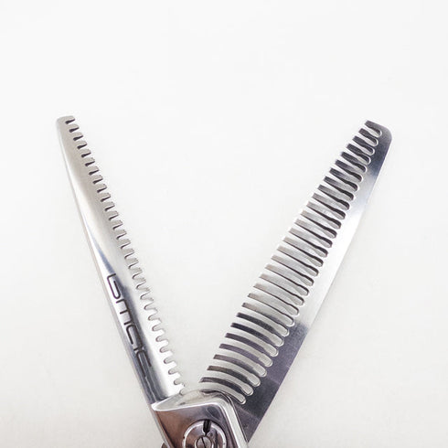 【マック シザーBMAC】DT-2529 両グシ メガネ シザー セニング 美容ハサミ すきばさみ 美容師 理容師 約20~25% 右利き 6インチ 中古 sc2786