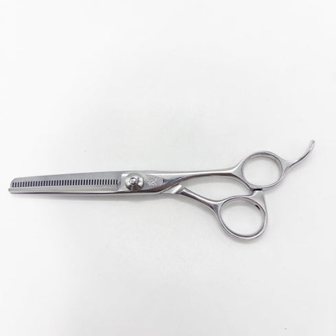 【HONOU炎】3544逆刃 オフセット シザー セニング 美容ハサミ すきばさみ 美容師 理容師 約40~50% 右利き 6インチ 中古 sc2801