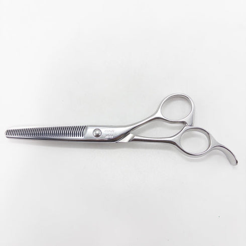 【HONOU炎】3544逆刃 オフセット シザー セニング 美容ハサミ すきばさみ 美容師 理容師 約40~50% 右利き 6インチ 中古 sc2801