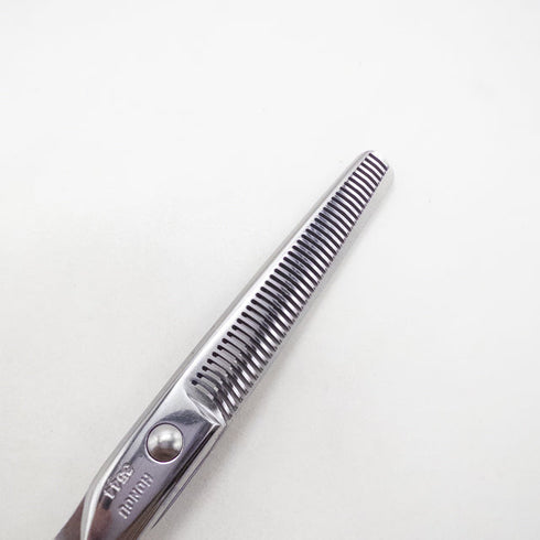 【HONOU炎】3544逆刃 オフセット シザー セニング 美容ハサミ すきばさみ 美容師 理容師 約40~50% 右利き 6インチ 中古 sc2801