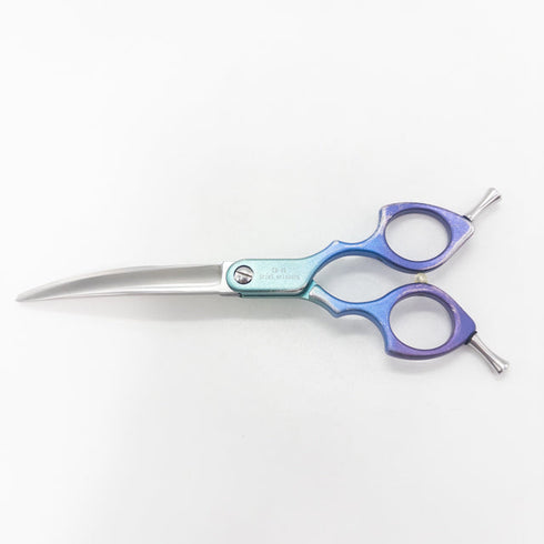 【ビアーズBEARDS】CR-65 Ariesアルミカーブ トリミングシザー メガネ 右利き トリマー ペット 6.5インチ 中古 sc2808