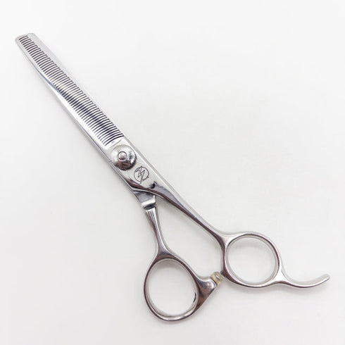 【モルクシザーMork】SG60 1/2 正刃 オフセット シザー セニング 美容ハサミ すきばさみ 美容師 理容師 約10~20% 右利き 6インチ 中古 sc2818