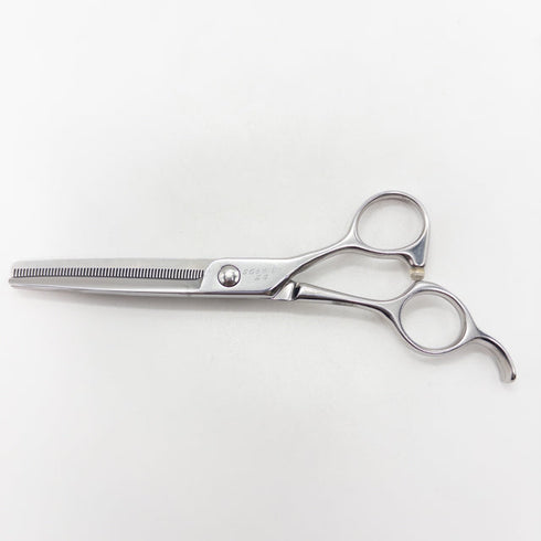 【モルクシザーMork】SG60 1/2 正刃 オフセット シザー セニング 美容ハサミ すきばさみ 美容師 理容師 約10~20% 右利き 6インチ 中古 sc2818