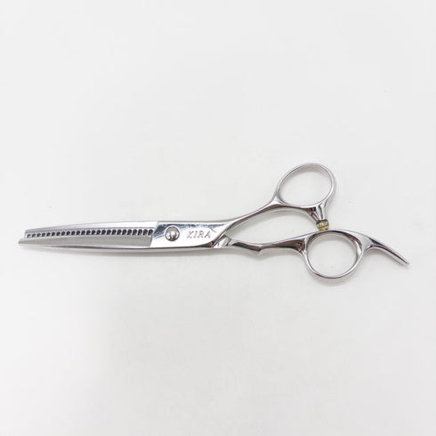 【キラシザーズ キラシザーKIRA】COLUMNカラム オフセット シザー セニング 美容ハサミ すきばさみ 美容師 理容師 約20~25% 右利き 6インチ 中古 sc2836
