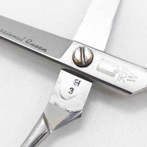 【TENYO天洋】QUEEN TENYO W シザー オフセット 理容 美容ハサミ 美容師 理容師 右利き 6.7インチ 中古 sc2847