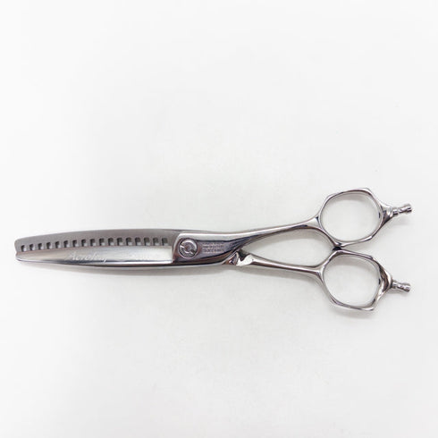 【ミズタニシザーズ ミズタニシザーMIZUTANI SCISSORS】ACRO Acroleaf WIDE M-25 メガネ シザー セニング 美容ハサミ すきばさみ 美容師 理容師 約15~25% 右利き 5.8インチ 中古 sc2856