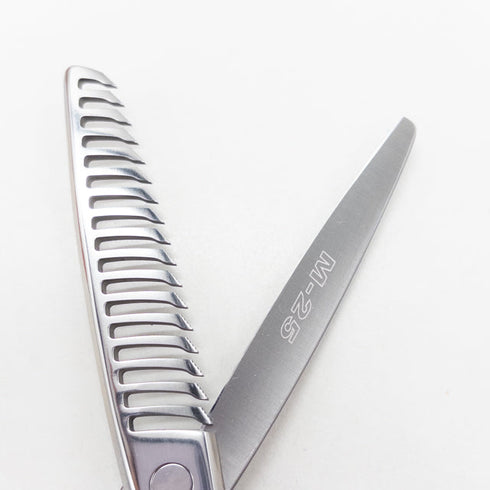 【ミズタニシザーズ ミズタニシザーMIZUTANI SCISSORS】ACRO Acroleaf WIDE M-25 メガネ シザー セニング 美容ハサミ すきばさみ 美容師 理容師 約15~25% 右利き 5.8インチ 中古 sc2856
