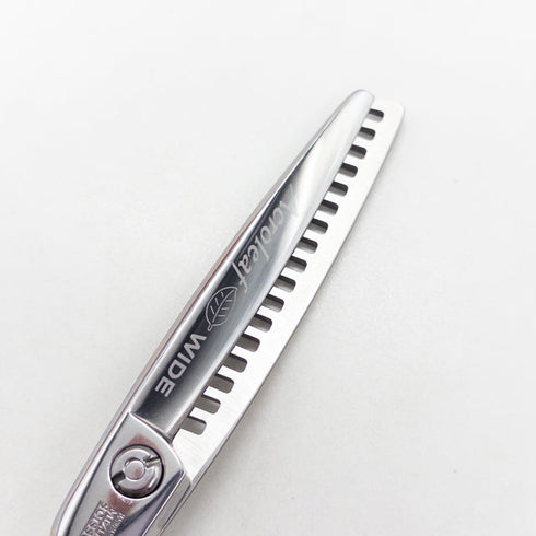 【ミズタニシザーズ ミズタニシザーMIZUTANI SCISSORS】ACRO Acroleaf WIDE M-25 メガネ シザー セニング 美容ハサミ すきばさみ 美容師 理容師 約15~25% 右利き 5.8インチ 中古 sc2856