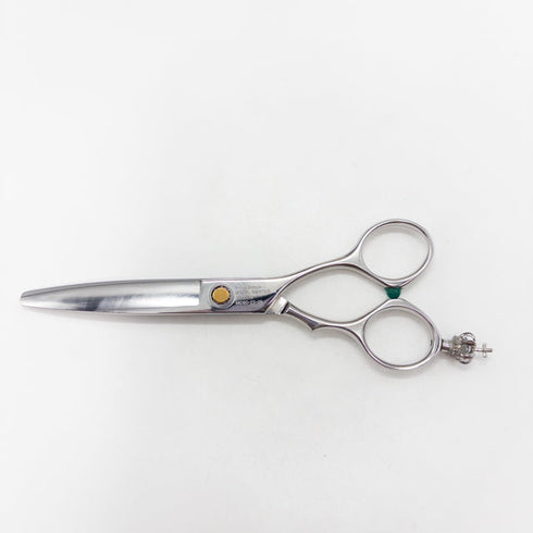 【ロイヤルマスターROYAL MASTER】WILLOW MO60 笹刃ドライカット シザー メガネ 理容 美容ハサミ 美容師 理容師 右利き 6インチ 中古 sc2858