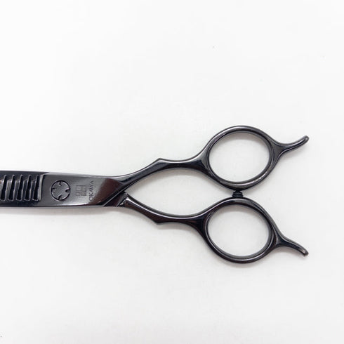 【オオカワプロシザーズ オオカワプロシザーOKAWA PRO SCISSORS】HC193 DLCコーティング メガネ シザー セニング 美容ハサミ すきばさみ 美容師 理容師 約25~30% 右利き 5.8インチ 中古 sc2859