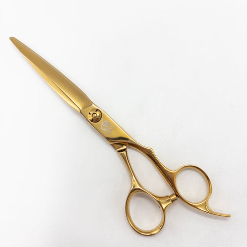 【アルファシザーas&co】SG-C チタンコーティング シザー オフセット 理容 美容ハサミ 美容師 理容師 右利き 6.5インチ 中古 sc2860