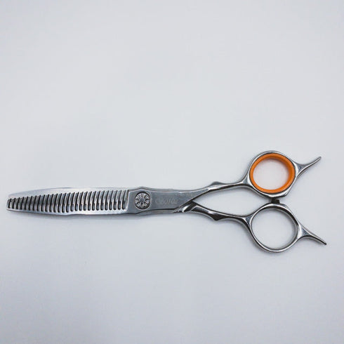【ハヤシシザーズ ハヤシシザーHAYASHI SCISSORS】HYS-28RL-WH-6 メガネ シザー セニング 美容ハサミ すきばさみ 美容師 理容師 約15-20% 右利き 6インチ 中古 sc289