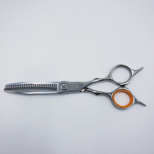 【ハヤシシザーズ ハヤシシザーHAYASHI SCISSORS】HYS-28RL-WH-6 メガネ シザー セニング 美容ハサミ すきばさみ 美容師 理容師 約15-20% 右利き 6インチ 中古 sc289