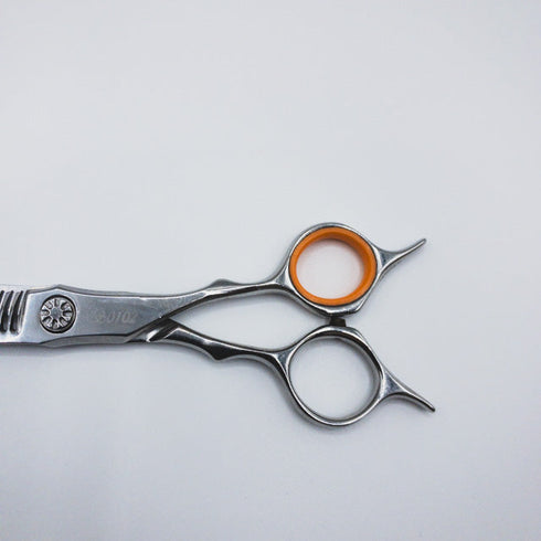 【ハヤシシザーズ ハヤシシザーHAYASHI SCISSORS】HYS-28RL-WH-6 メガネ シザー セニング 美容ハサミ すきばさみ 美容師 理容師 約15-20% 右利き 6インチ 中古 sc289