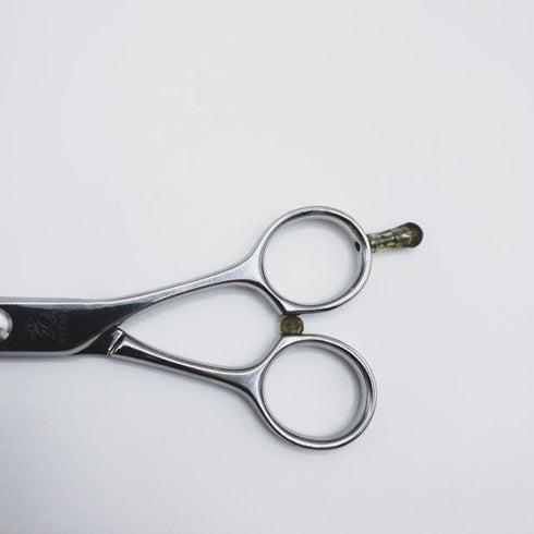 【ヒカリシザーズHIKARI光シザーHIKARI SCISSORS】E-5.5 シザー メガネ 理容 美容ハサミ 美容師 理容師 右利き 5.5インチ 中古 sc292