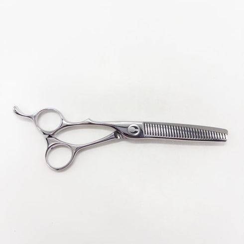 【マック シザーBMAC】FT-3131B/S L オフセット シザー セニング 美容ハサミ すきばさみ 美容師 理容師 約30% 左利き 6インチ 中古 sc2925