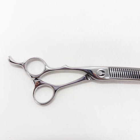 【マック シザーBMAC】FT-3131B/S L オフセット シザー セニング 美容ハサミ すきばさみ 美容師 理容師 約30% 左利き 6インチ 中古 sc2925