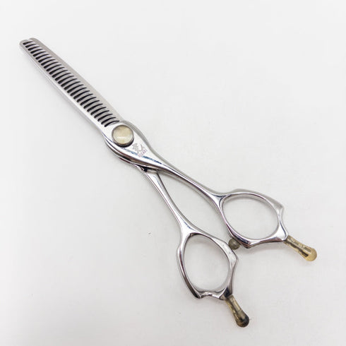 【ヒカリシザーズHIKARI光シザーHIKARI SCISSORS】c-evo 761 メガネ シザー セニング 美容ハサミ すきばさみ 美容師 理容師 約20~30% 右利き 6インチ 中古 sc2937