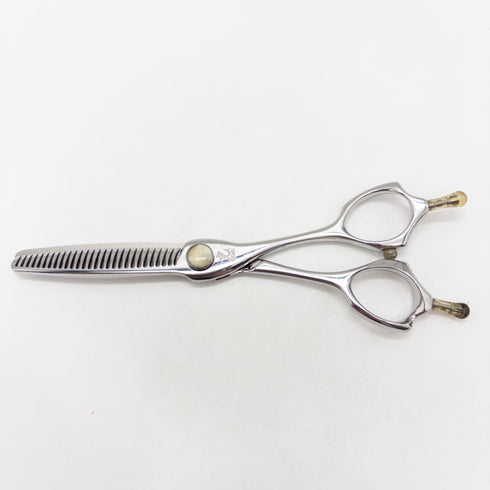 【ヒカリシザーズHIKARI光シザーHIKARI SCISSORS】c-evo 761 メガネ シザー セニング 美容ハサミ すきばさみ 美容師 理容師 約20~30% 右利き 6インチ 中古 sc2937