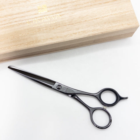 【オオカワプロシザーズ オオカワプロシザーOKAWA PRO SCISSORS】SG60 DLCコーティング シザー オフセット 理容 美容ハサミ 美容師 理容師 右利き 6インチ 中古 sc2944