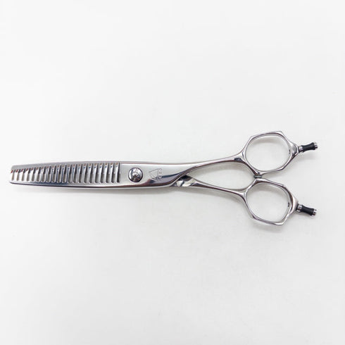 【ミズタニシザーズ ミズタニシザーMIZUTANI SCISSORS】YURAGI ZEROユラギ ゼロ メガネ シザー セニング 美容ハサミ すきばさみ 美容師 理容師 約10% 右利き 6インチ 中古 sc2953