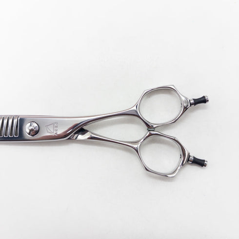 【ミズタニシザーズ ミズタニシザーMIZUTANI SCISSORS】YURAGI ZEROユラギ ゼロ メガネ シザー セニング 美容ハサミ すきばさみ 美容師 理容師 約10% 右利き 6インチ 中古 sc2953