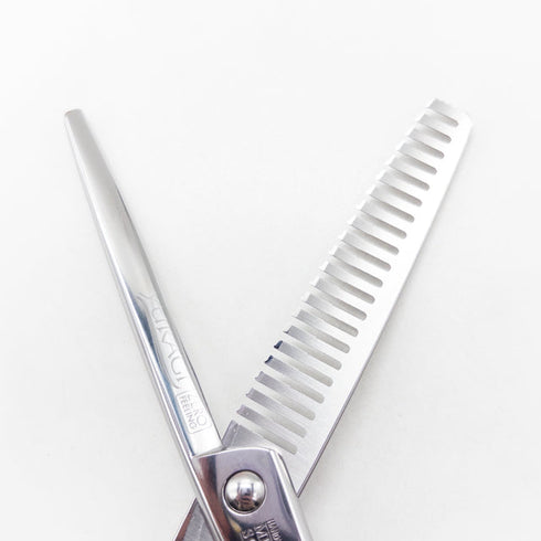 【ミズタニシザーズ ミズタニシザーMIZUTANI SCISSORS】YURAGI ZEROユラギ ゼロ メガネ シザー セニング 美容ハサミ すきばさみ 美容師 理容師 約10% 右利き 6インチ 中古 sc2953