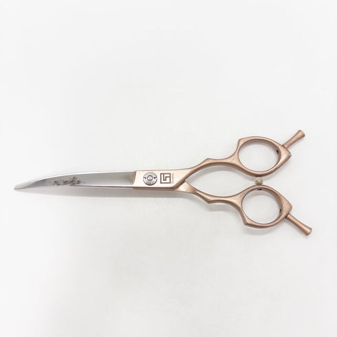 【SVANS.スバンス】カラフルカーブシザー トリミングシザー メガネ 右利き トリマー ペット 6.5インチ 中古 sc2968