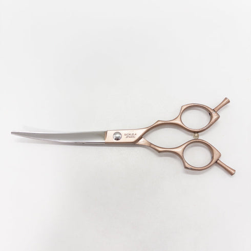 【SVANS.スバンス】カラフルカーブシザー トリミングシザー メガネ 右利き トリマー ペット 6.5インチ 中古 sc2968